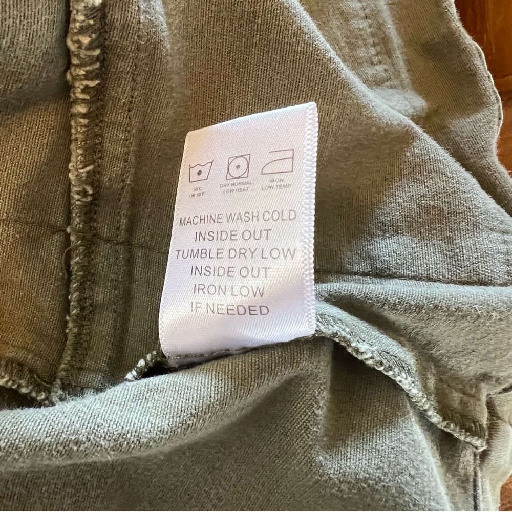 Lightweight Olive Utility Jacket With Gingham Col… - image 7